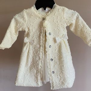 Baby girl gown dress with coat